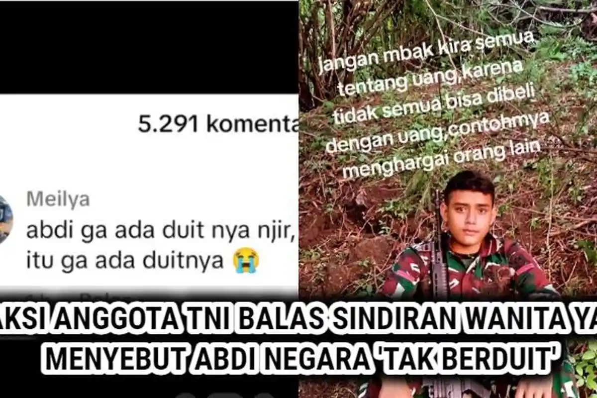 Heboh! Wanita Ini Sindir Abdi Negara Tak Berduit, Reaksi TNI Ini Tuai Pujian: 'Uang Bukan Segalanya'