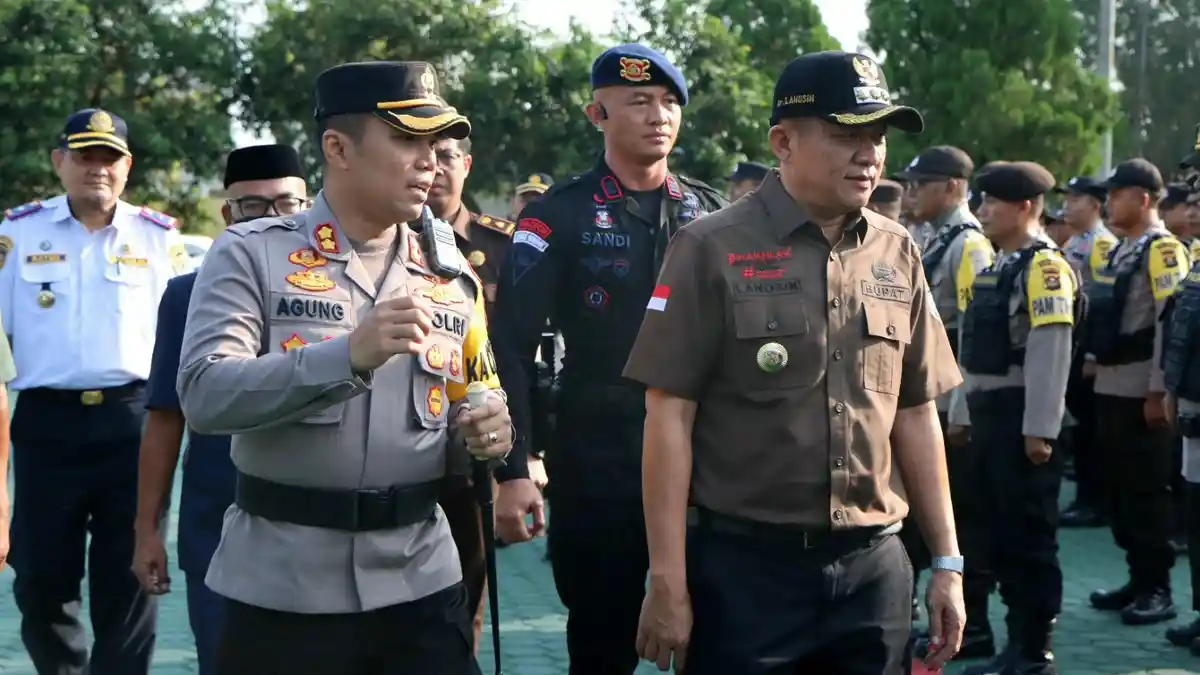 Pimpin Apel Pengamanan Pilkades Serentak, Ini 10 Pesan Kapolres OKU Timur 