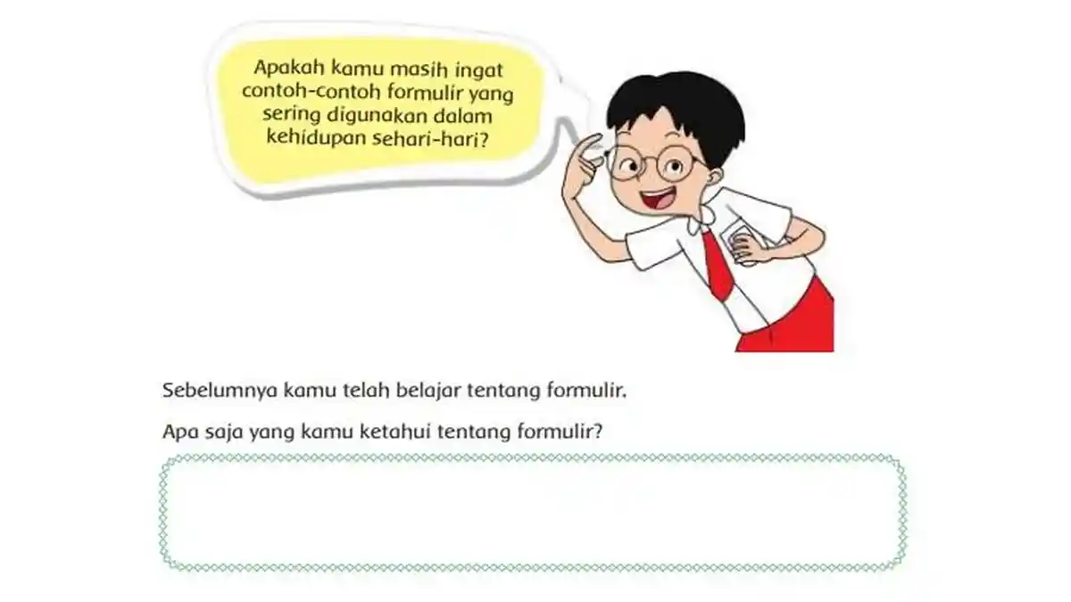 Kunci Jawaban Tema 5 Kelas 6 Halaman 45: Formulir