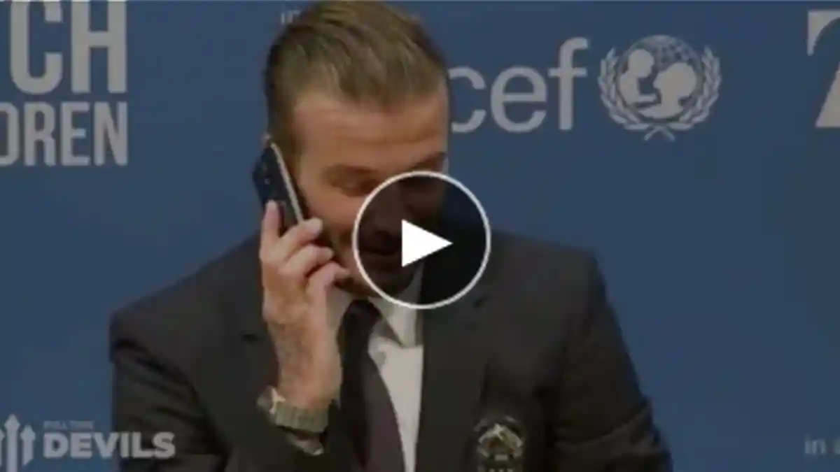 Telepon Wartawan Berbunyi saat Jumpa Pers, Reaksi Beckham Bikin Ngakak
