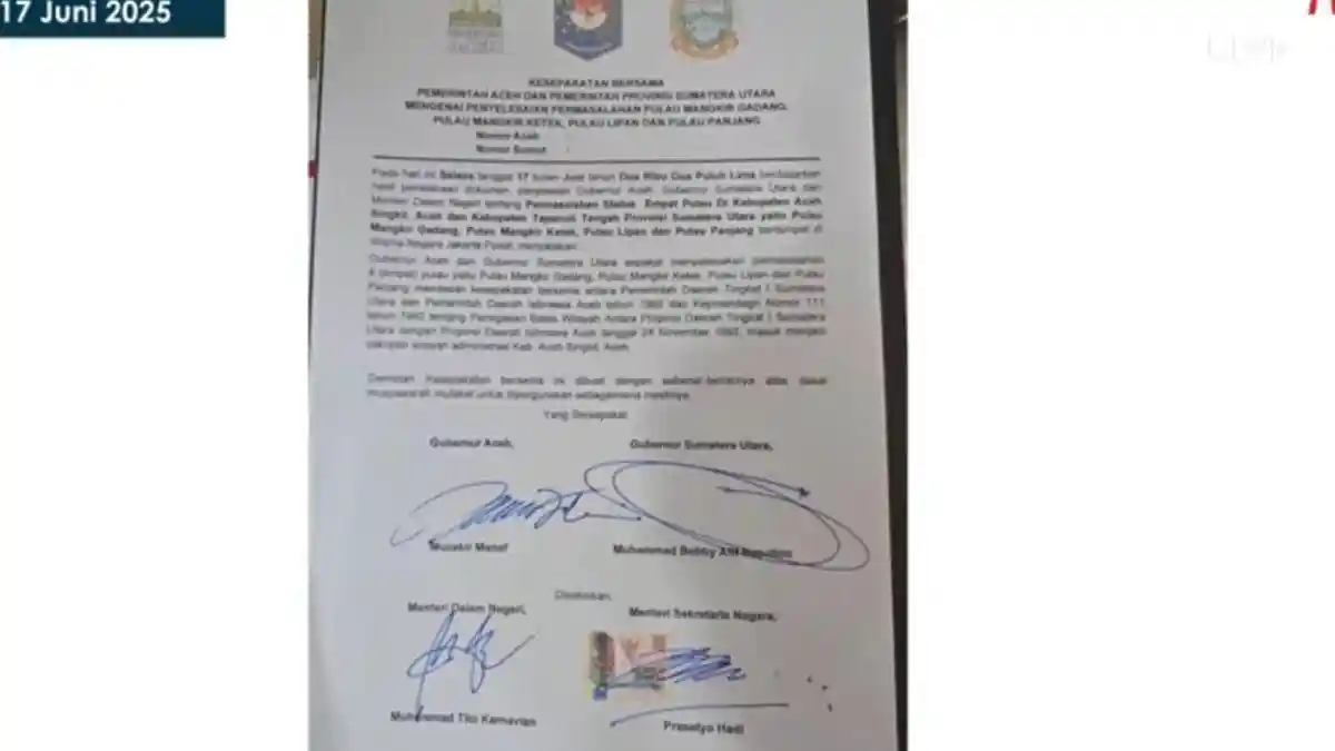 Bocor! Kesepakatan Gubernur Aceh dan Gubernur Sumut Soal 4 Pulau Sengketa Sebelum Berdamai