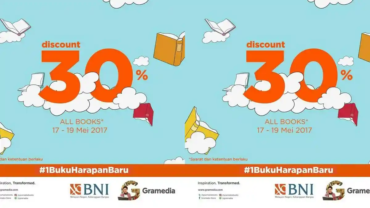 Ada Diskon 30 Persen untuk Pembeli Beragam Jenis Buku di Gramedia, Begini Ketentuannya