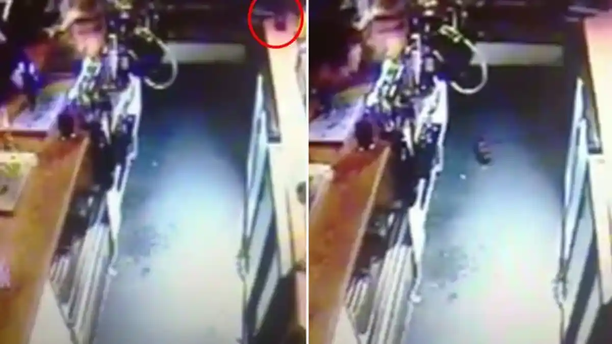 Hantu Terekam CCTV Pukul Botol Hingga Jatuh dari Meja Bar