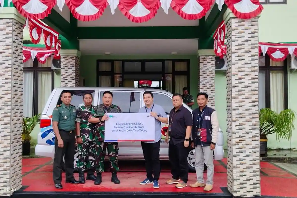 BRI Cabang Tanjung Selor Bantu Kodim 0914/Tana Tidung 1 Unit Mobil Ambulans: Bagian Program TJSL BRI