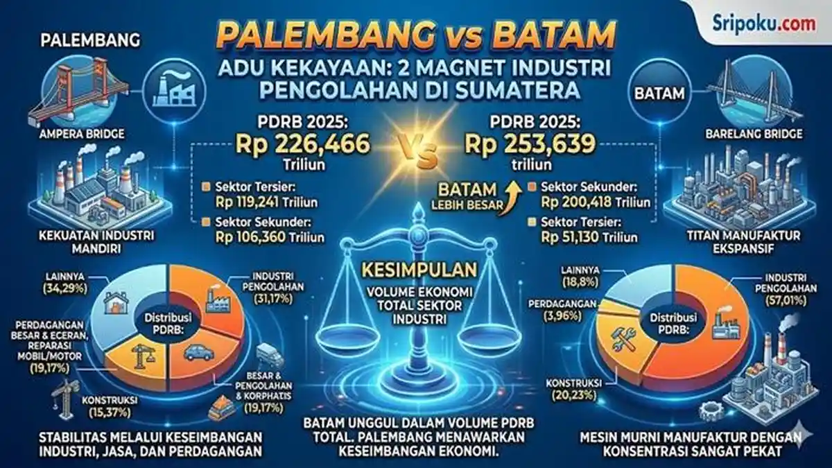 Palembang vs Batam Adu Kekayaan 2 Magnet Industri Pengolahan di Sumatera