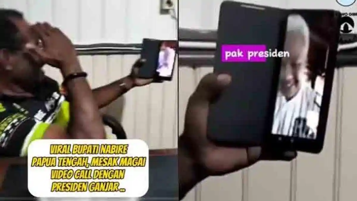 Videocall Ganjar dan Bupati Nabire Viral, Ini Topik Pembicaraanya