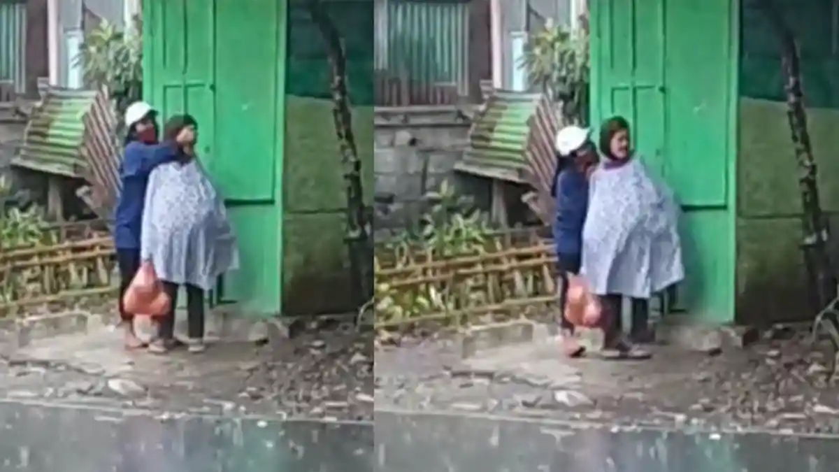 Viral Seorang Wanita Muda Pukuli Nenek Saat Berteduh di Pinggir Jalan, Diduga Paksa Mengemis