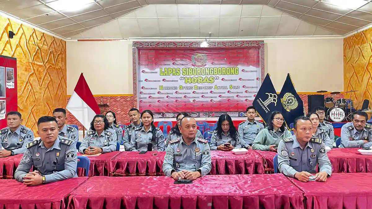 Transformasi Digital, Lapas Siborongborong Ikuti Sosialisasi Aplikasi e-SOP Kemenkumham
