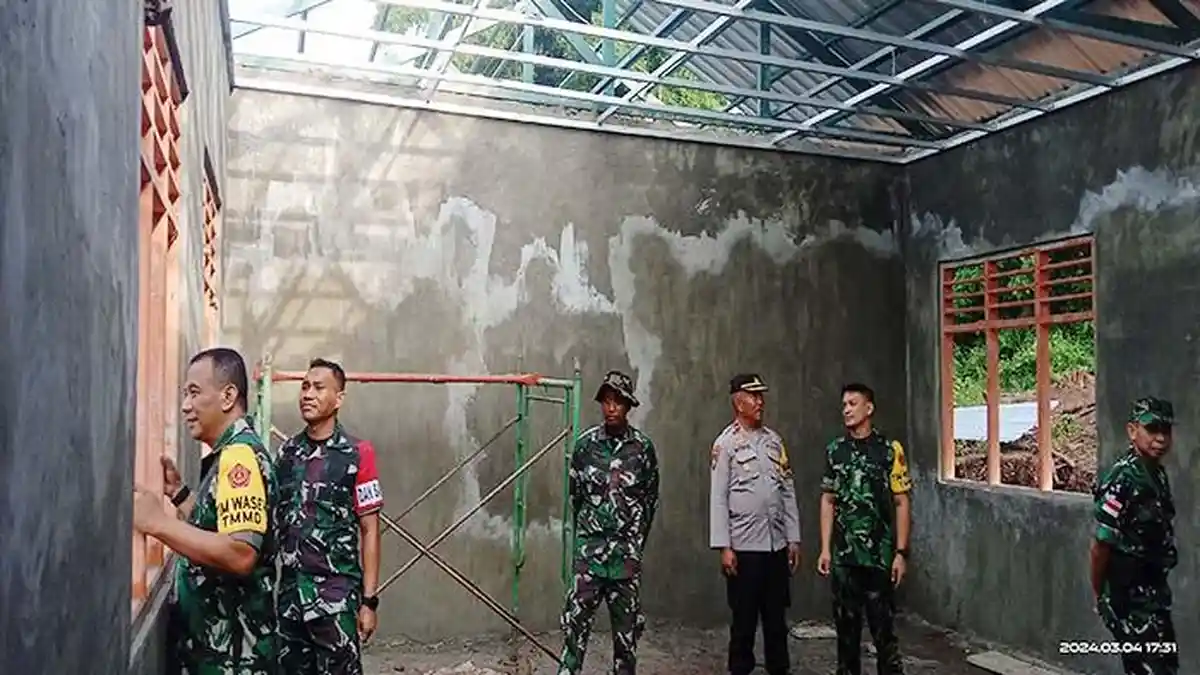 Tim Wasev Mabes TNI Tinjau Lokasi TMMD Kodim TTU di Desa Makun