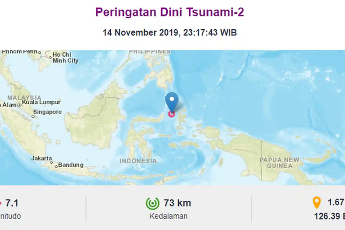 Gempa Manado Magnitudo 7,1, Info BMKG: 10 Kali Gempa Bumi Sepanjang Hari Kamis