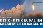 VIDEO - Langit Timur Tengah Membara! Rudal Iran Hujani Target Militer Israel dan AS