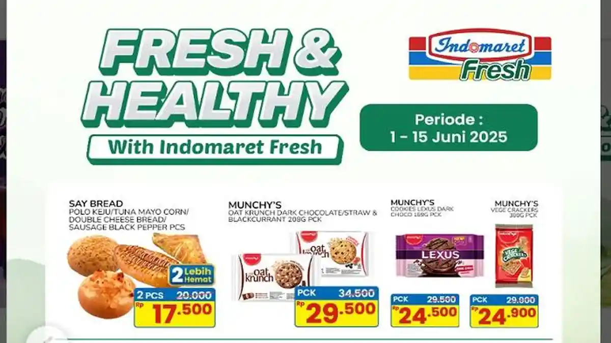 Promo Indomaret 4 Juni 2025 Buah-Buahan Murah Ada Melon Sky,Jambu Kristal, Apel Pear, Tempe dan Tahu