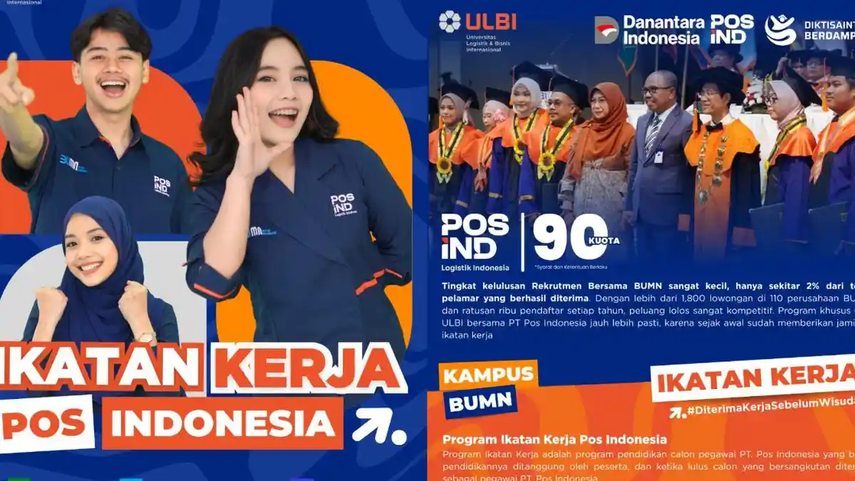 Pendaftaran Mahasiswa Baru ULBI Gelombang 1 Dibuka, Lulus Langsung Kerja di PT Pos Indonesia
