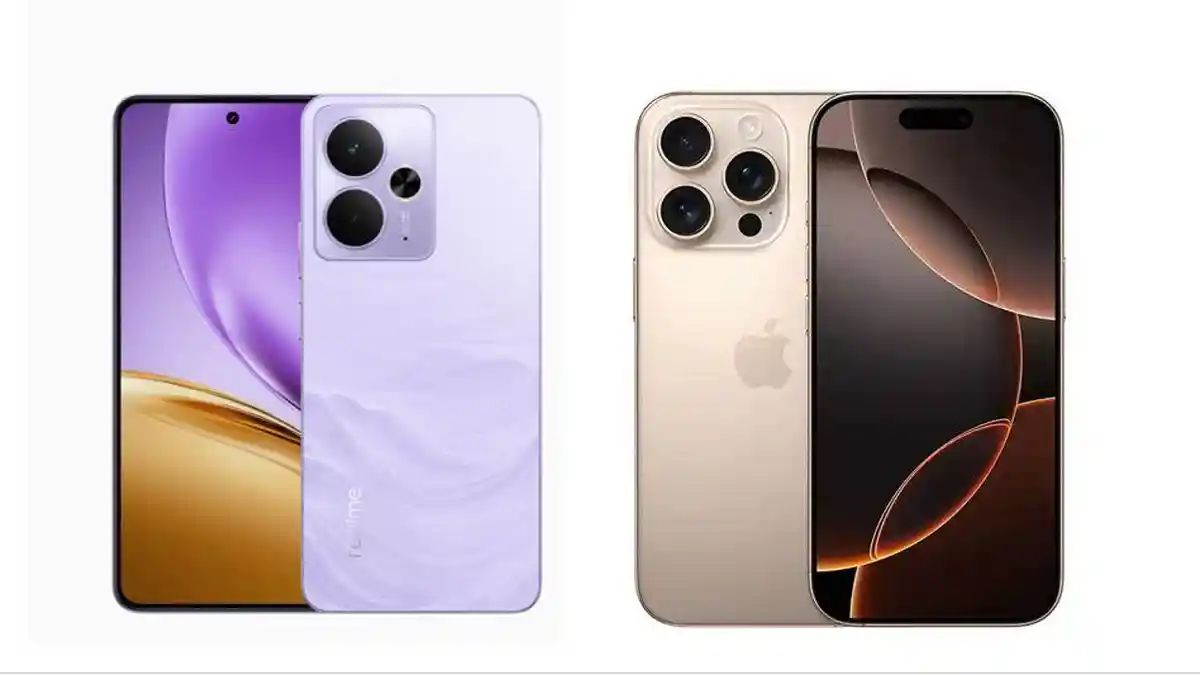 Desain iPhone 16 Pro Dijiplak Realme 15T, Apakah Harga HP iPhone 16 Pro dan Realme 15T Beda Tipis?
