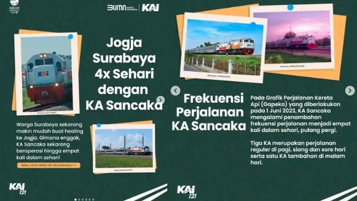 Jadwal Terbaru Kereta Api Sancaka per Juni 2023