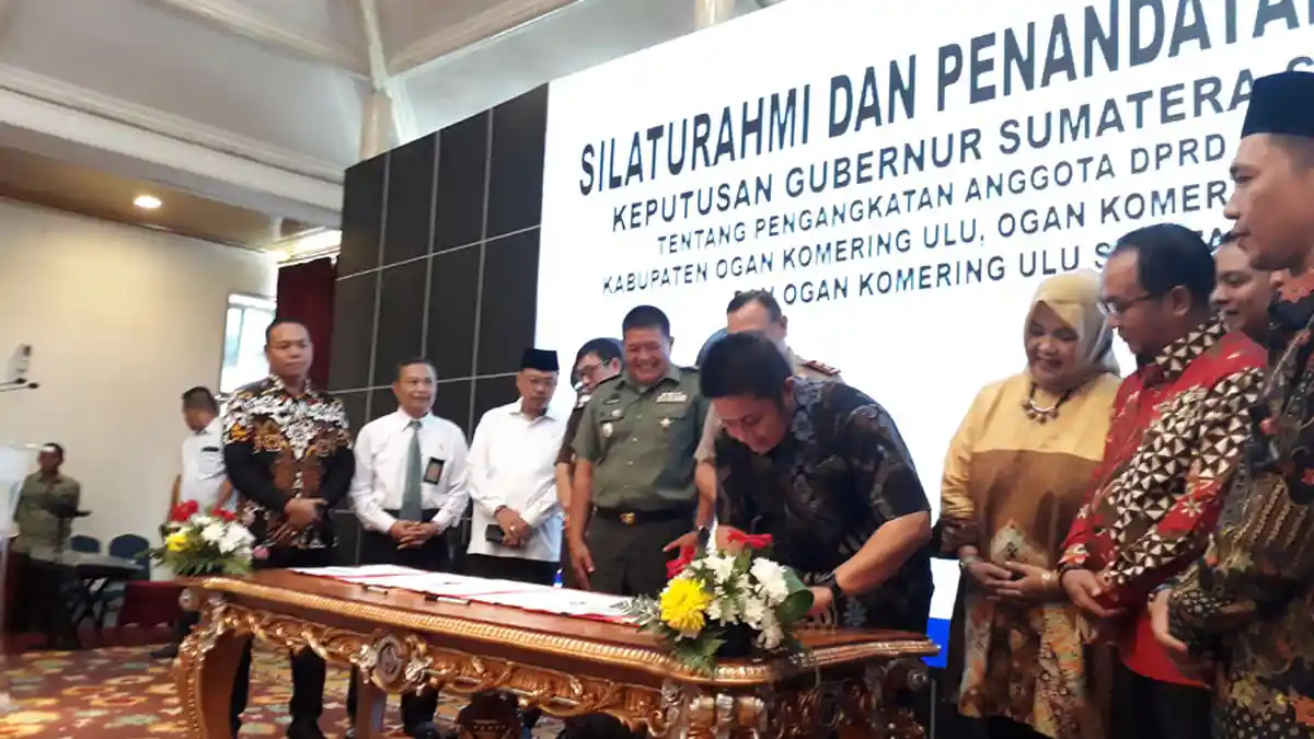 Breaking News: Gubernur Sumsel Tandatangani Keputusan Gubernur Anggota DPRD Terpilih