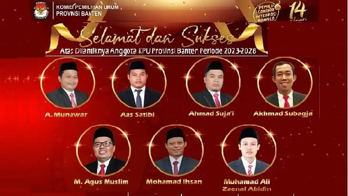 Daftar Nama Komisioner KPU Provinsi Banten yang Baru Dilantik, Bertugas Sampai 2028