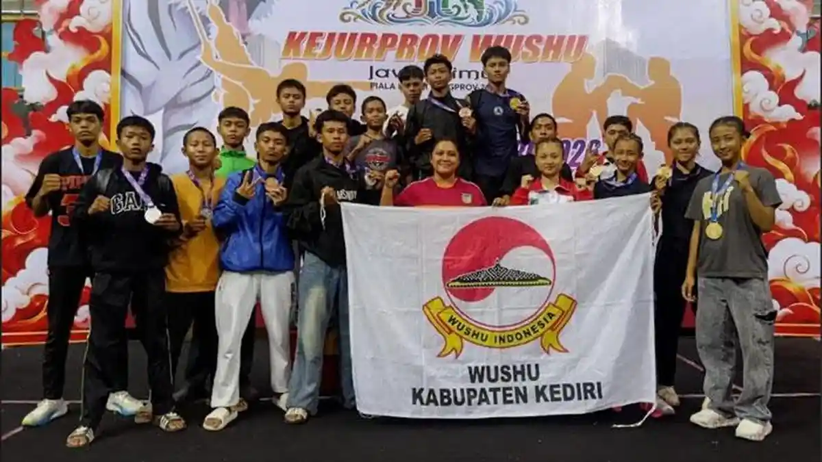 Wushu Kabupaten Kediri Borong 25 Medali Kejurprov, Sulthon Tumbangkan Atlet Binaan Puslatda Jatim