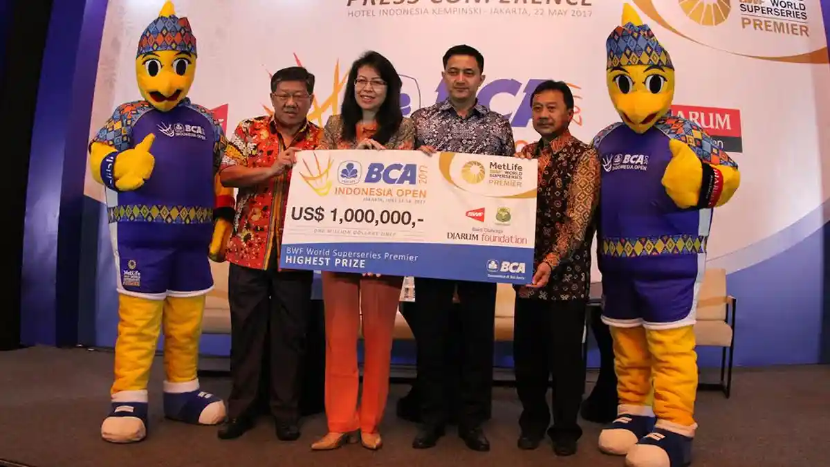 BCA Indonesia Open Super Series Premier 2017 Hadiahnya Satu Juta Dolar AS