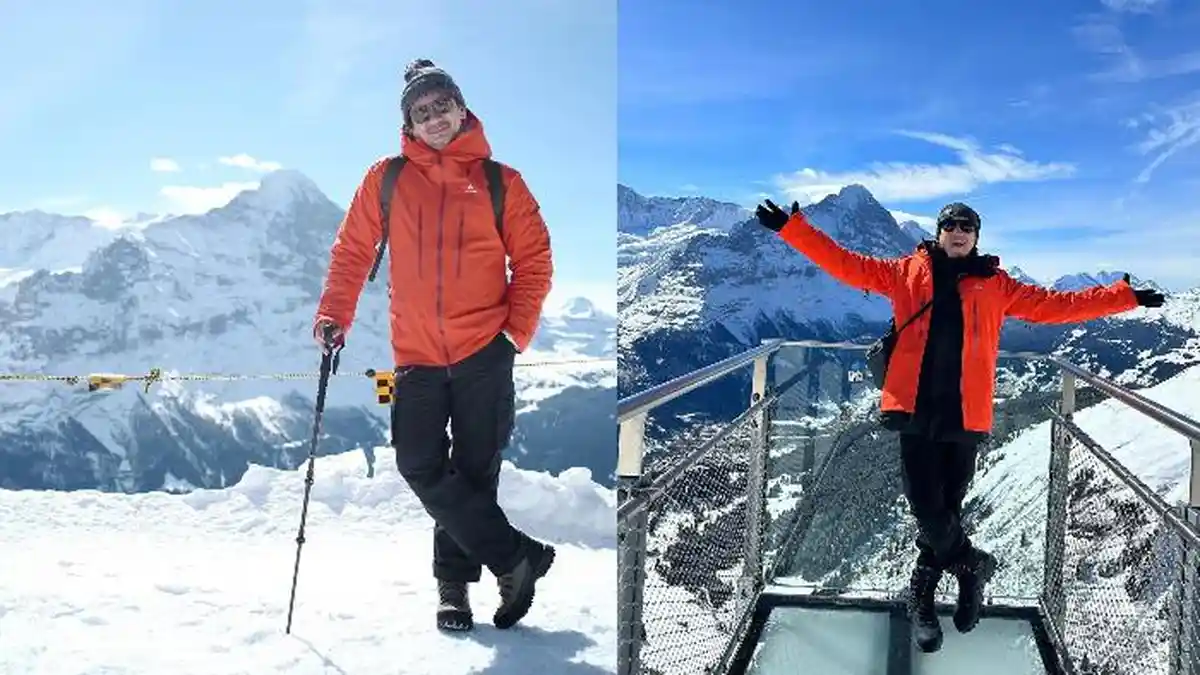 Adu Gaya Vincent Rompies dan Desta saat Nikmati Pemandangan Gunung Eiger di Swiss