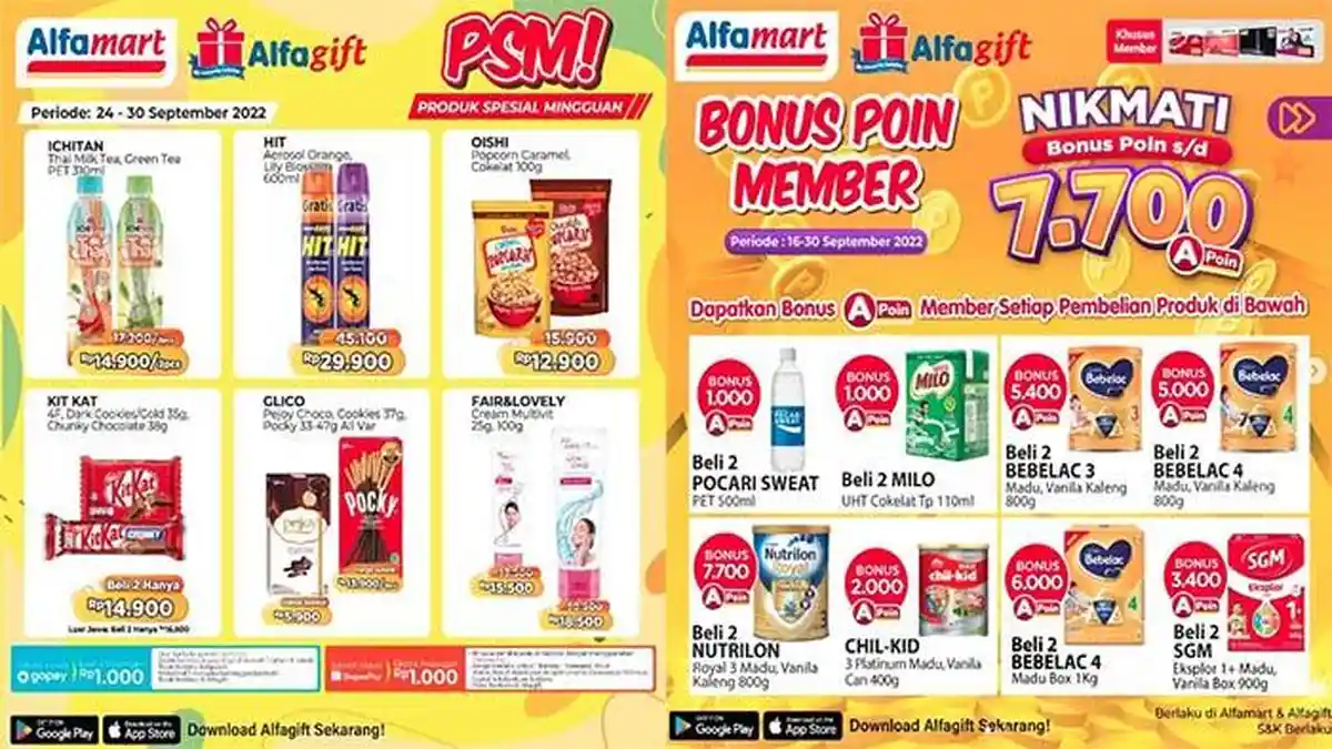 Update Promo Alfamart 28 September 2022, Bonus Poin Member hingga ...