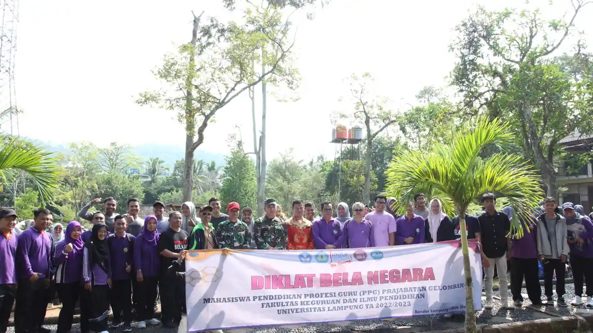 255 Mahasiswa Program Studi Pendidikan Profesi Guru FKIP Unila Gelar Diklat Bela Negara