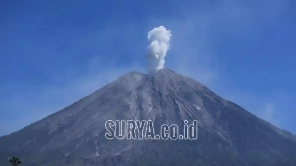 Erupsi Gunung Semeru Selama 3 Menit Terekam Seismogram, Disertai Luncuran Awan Panas
