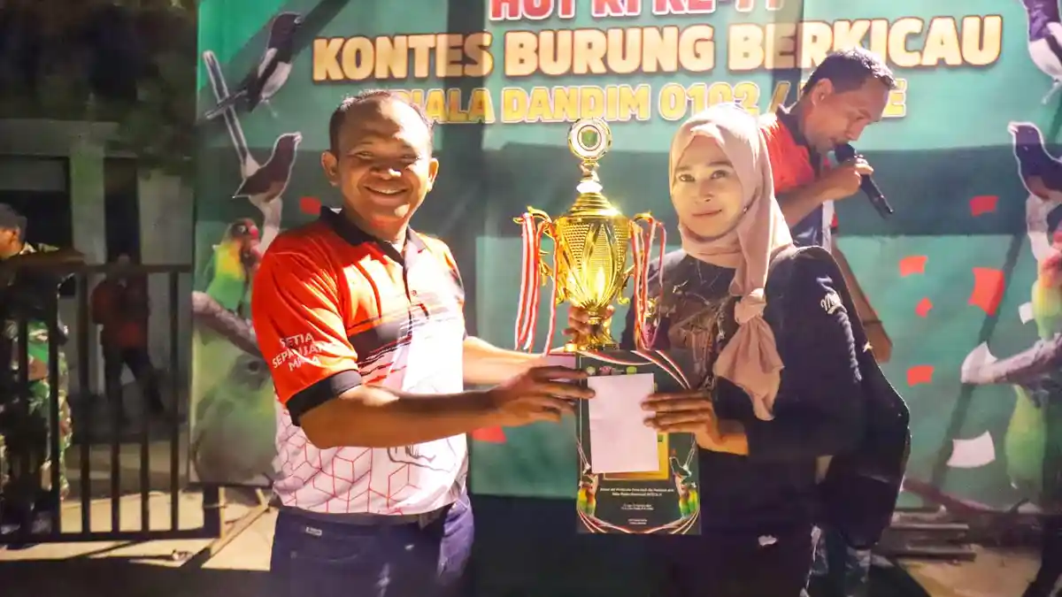 Tim Sumut Juara Kontes Burung Berkicau HUT Ke-77 RI di Kodim Pidie