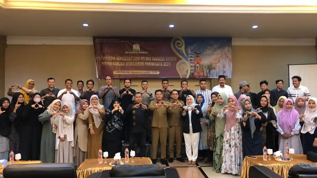 Disbudpar Aceh Latih 50 Pelaku Ekonomi Kreatif di Langsa