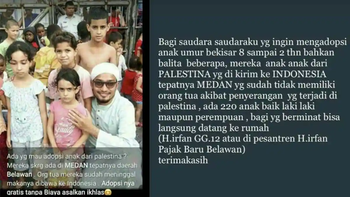 Foto Anak Palestina Terlantar di Belawan Bikin Heboh, Begini Penjelasan ACT dan Rudenim