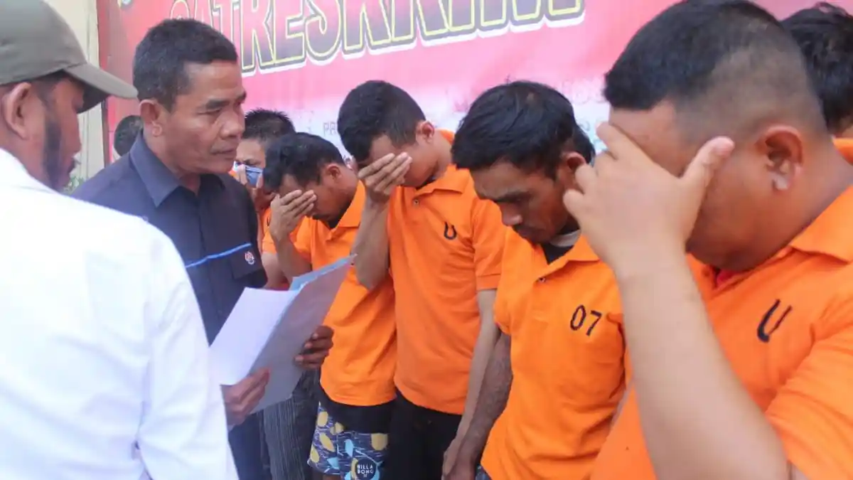 Selama Operasi Sikat, Polres Gowa Bekuk 8 Penjahat Jalanan