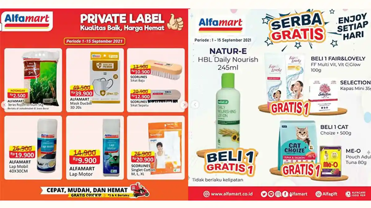 Promo Alfamart 14 September 2021, Diapers Murah, Private Label Diskon 50%, Promo Beli 1 Gratis 1