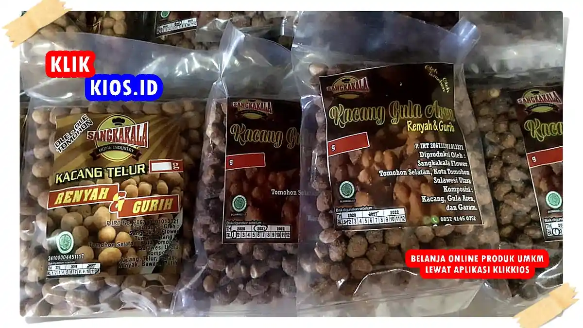 Belanja Yuk! Ada Kacang Gula Aren dan Kacang Telur di Kios UMKM Sulut