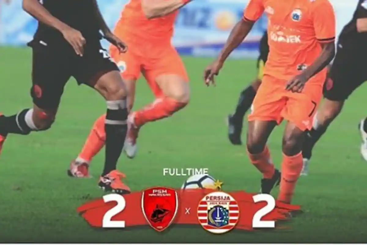 Hasil Akhir PSM Makassar vs Persija Jakarta Liga 1 2018, Skor Imbang 2-2, Ini Cuplikan Golnya
