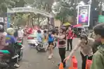 Patroli Humanis Polwan Polrestabes Bandung di Paskal 23 dan Trunojoyo Amankan Arus Mudik