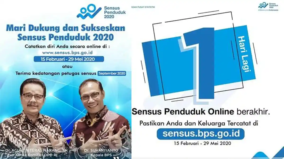 HARI TERAKHIR Pengisian Sensus Penduduk Online 2020 via sensus.bps.go.id, Simak Tutorialnya Gampang!