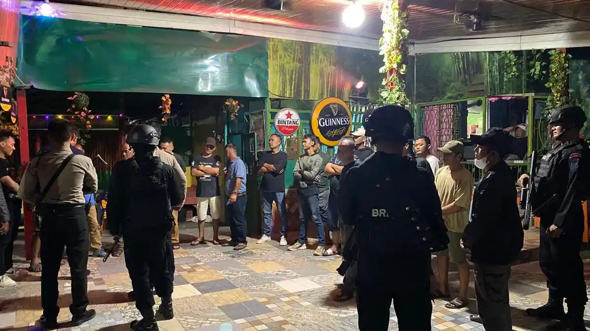 Satuan Brimob Polda Sumut  Patroli Kamtibmas, Persempit Ruang Gerak Pelaku Kejahatan