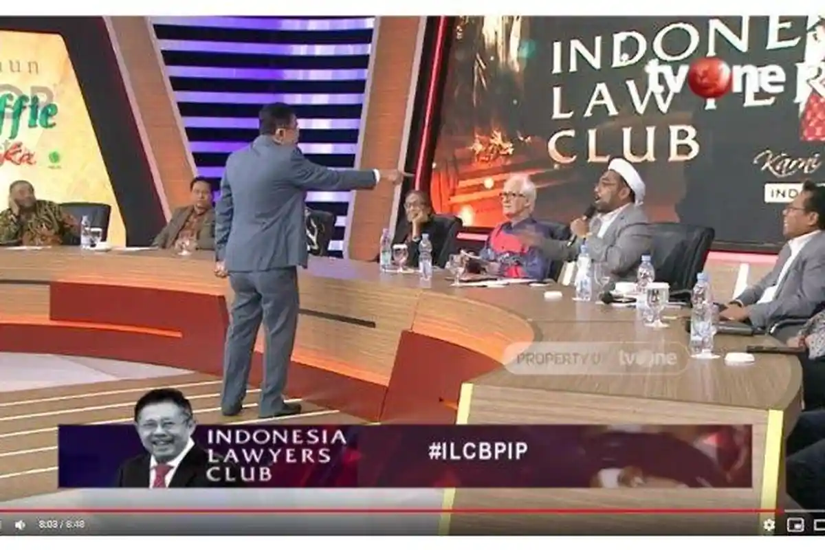 Karni Ilyas Beri Teguran Berulang Kali hingga Gebrak Meja Saat Ali Ngabalin Emosional di ILC