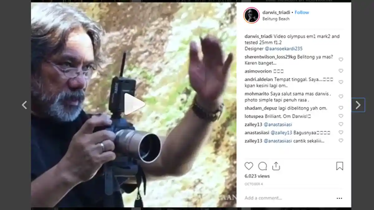 Setelah Posting Video di Belitung, Fotografer Darwis Triadi Bikin Tagar #Sadar di Akunnya - darwis-triadi1.jpg