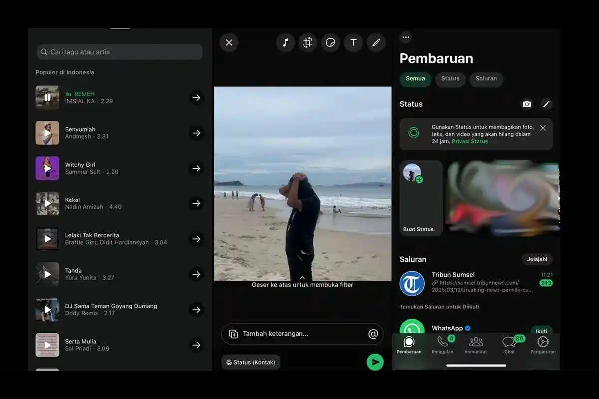 Cara Menambahkan Musik di Status WA/Whatsapp Android dan IOS Terbaru 2025