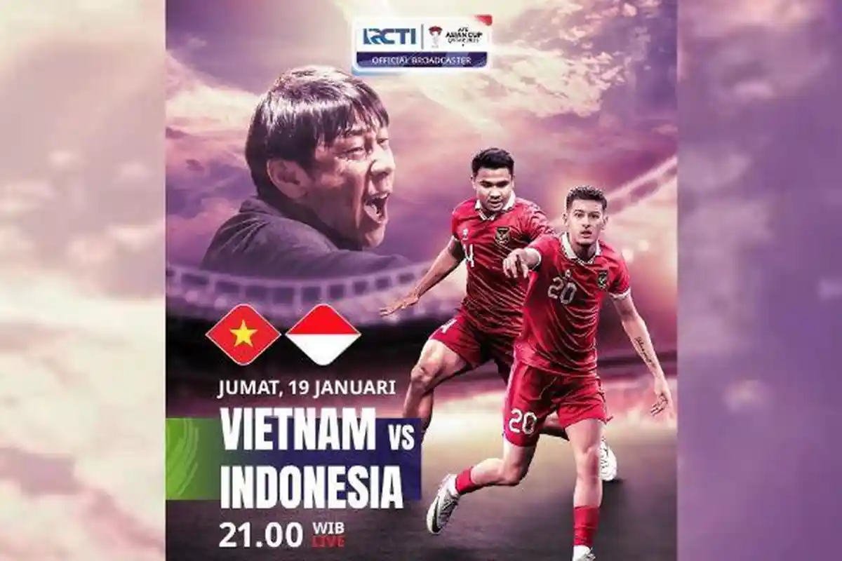 Link Live Streaming RCTI! Timnas Indonesia vs Vietnam di Piala Asia 2023, Mulai Jam 21.00 WIB