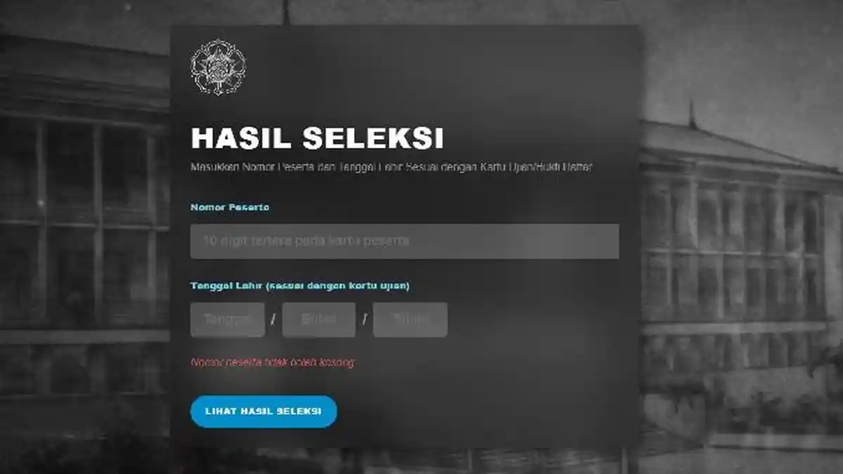 Cara Cek Hasil Seleksi Ujian Mandiri CBT UGM 2023 Melalui Laman um.ugm.ac.id