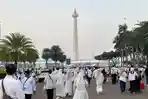 Monas Memutih! Ribuan Jemaah Padati Zikir dan Doa Kebangsaan Jelang HUT ke-81 RI