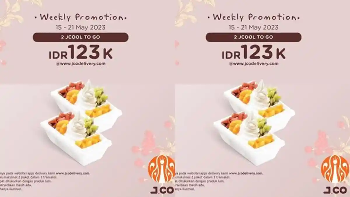 Promo J.CO Hari ini Selasa 16 Mei 2023, Dapatkan 2 Jcool To Go hanya Rp 123.000