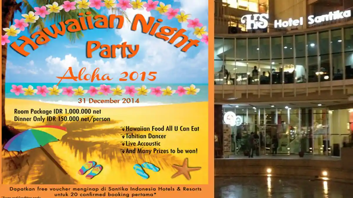 Mau Dapat Voucher Menginap Gratis di Hotel Santika BSD? Ikuti Hawaiian Night Party