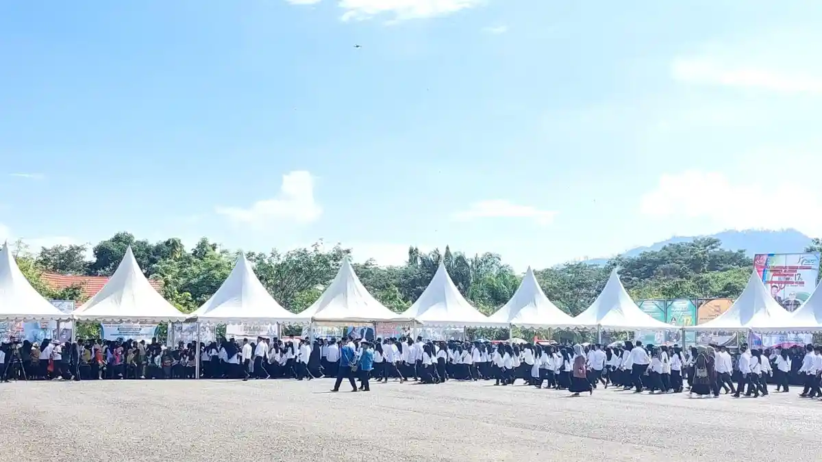 Upacara Peringatan HUT ke-17 Konawe Utara Digelar di Kantor Bupati Konut Sulawesi Tenggara