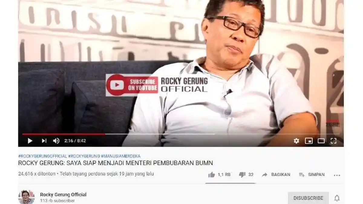 Rocky Gerung Akui Akan Terima Jika Ditawari Jabatan Menteri Hukum dan HAM, Tapi Syaratnya Ini