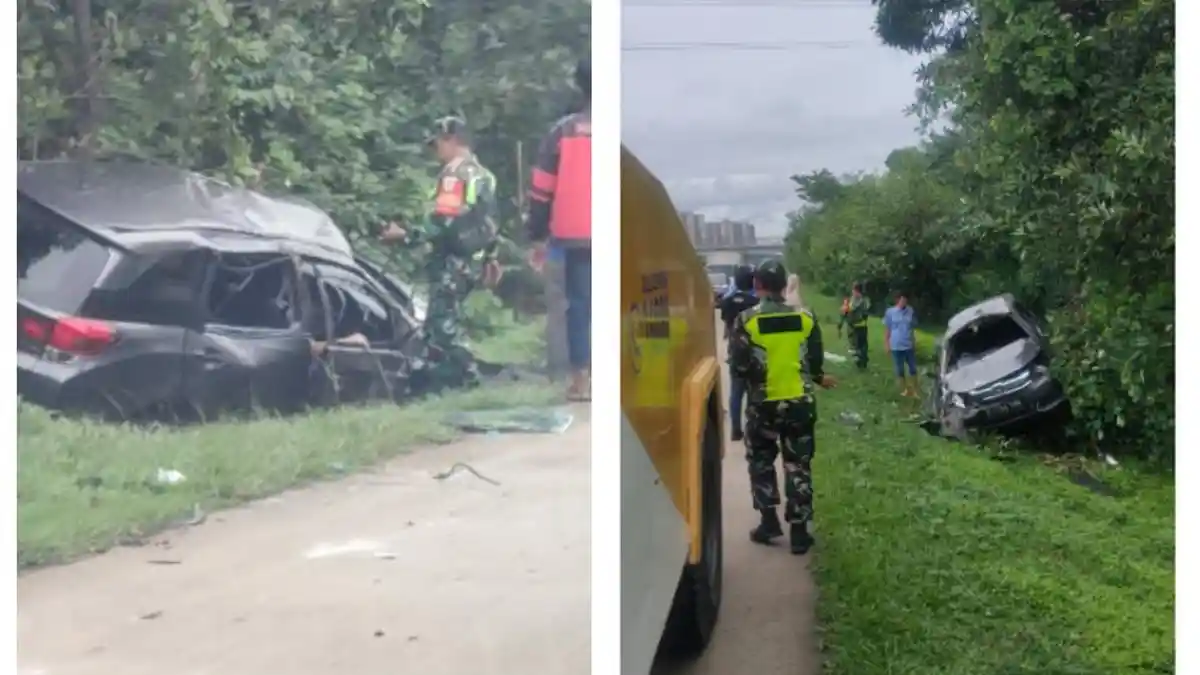 Kecelakaan Hari Ini di Tol Jagorawi Gunung Putri Bogor, Mobil Terperosok Parit, Begini Kondisinya