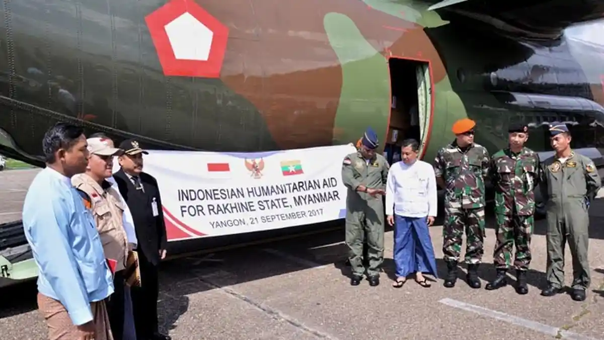 Bantuan Kemanusiaan Kloter 9 dan 10 dari Indonesia Tiba di Myanmar