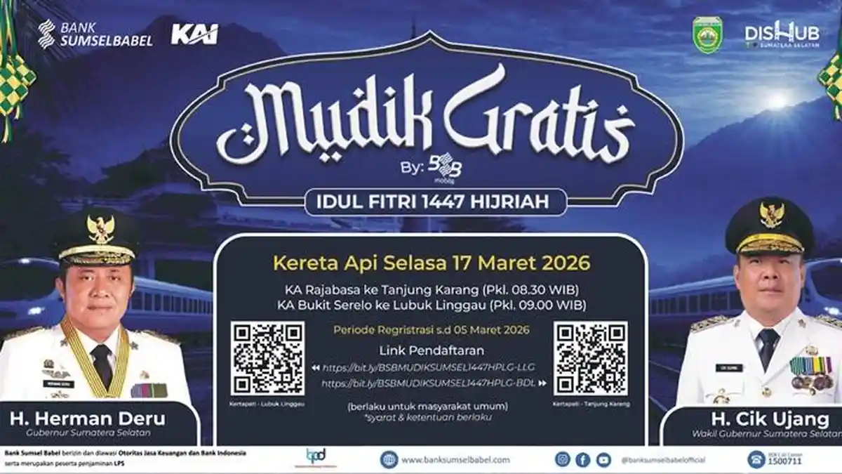 Sinergi BSB dan Pemprov Sumsel: Mudik Gratis 2026 Naik Kereta Api Resmi Dibuka
